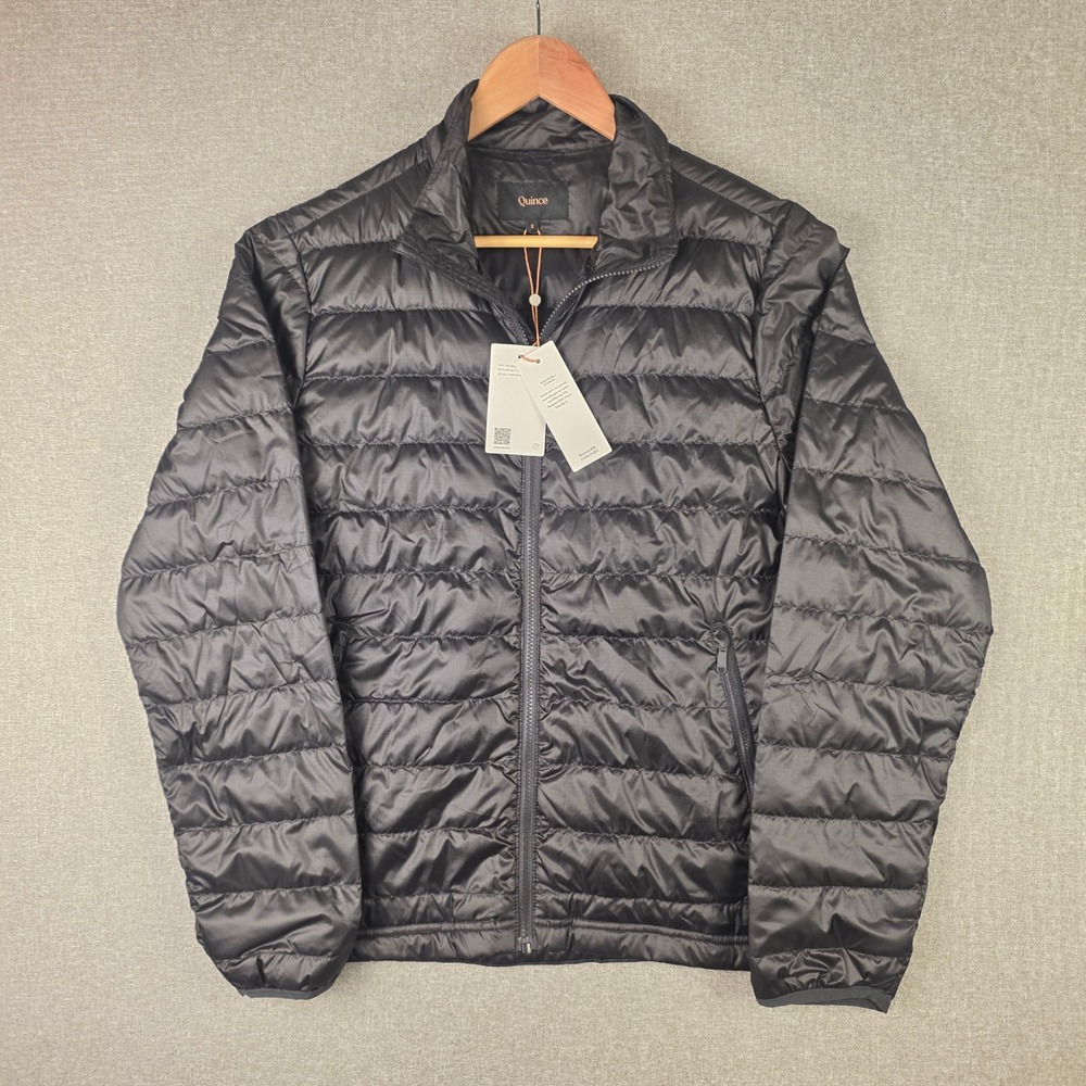 Quince Mens Designer Responsible Down Puffer Jacket Black 700 Fill Power Small